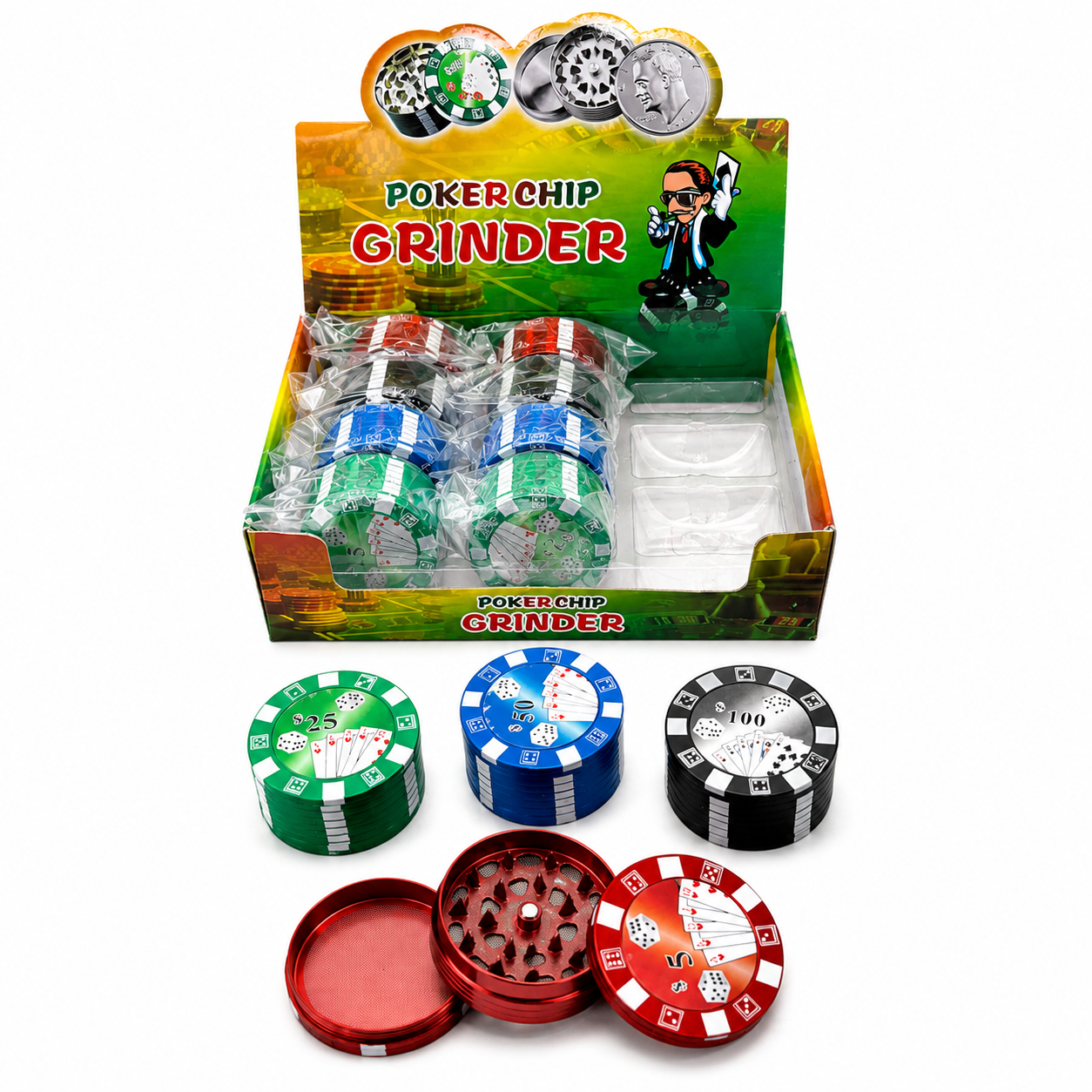 Grinder Metal Poker Chip