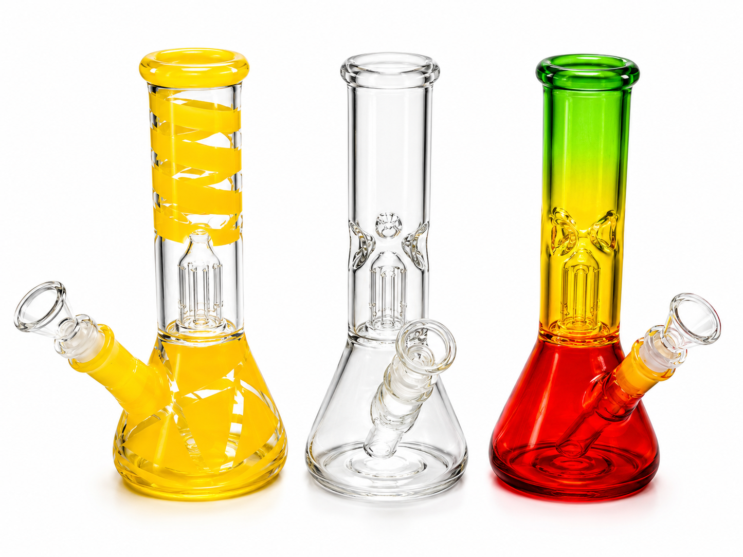 Bong Glass Transparente Perculador + Ice Catcher 8"