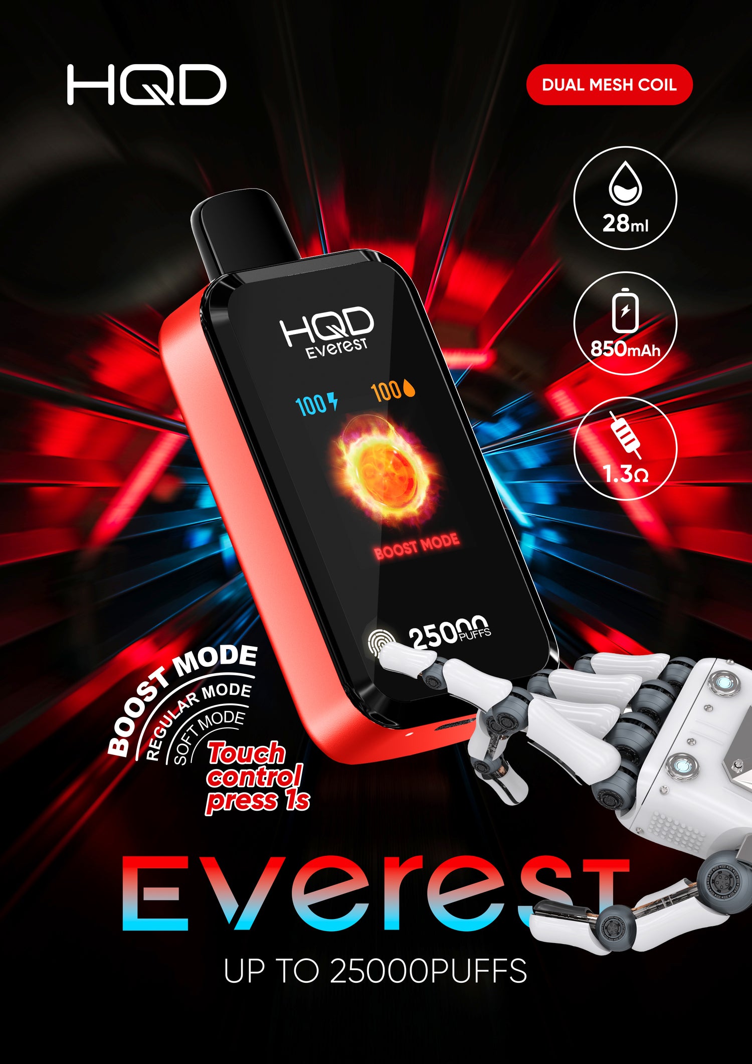 HQD Everest 25,000 PUFFS