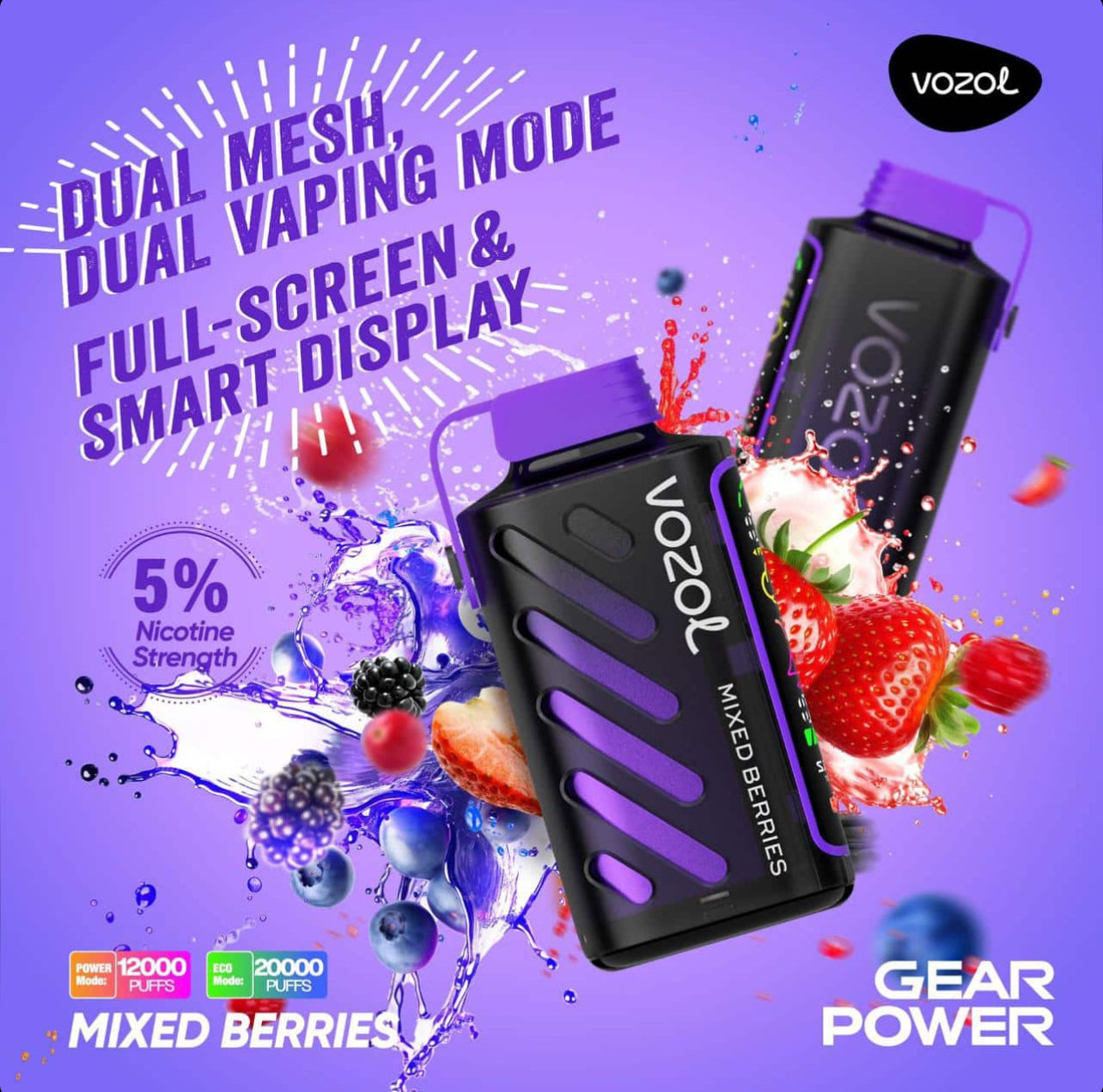 Vozol Gear Power 20,000 Puffs