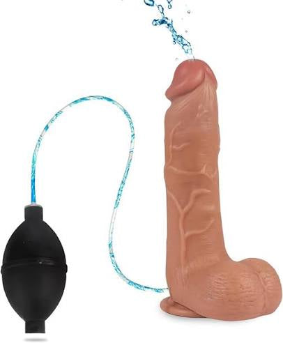 8.1" DILDO REALISTIC 10 FREQ VIBRATION & WATER SPRAY FUNCTION