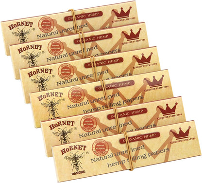Hornet Organic Hemp Natural Unrefined King Size + Tip X32Rp