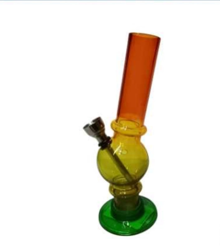 06" Bong Plastico Acrilico Degradado Tricolor