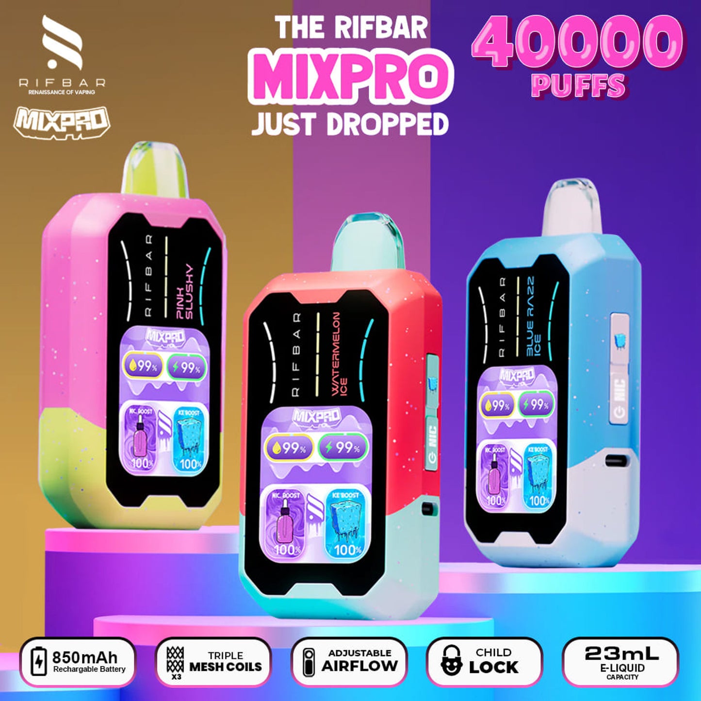 Rifbar Mix Pro 40,000 Puffs