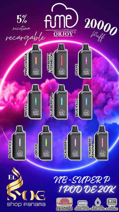 (Respuesto) Fume NB-Super-P 20,000 Puffs