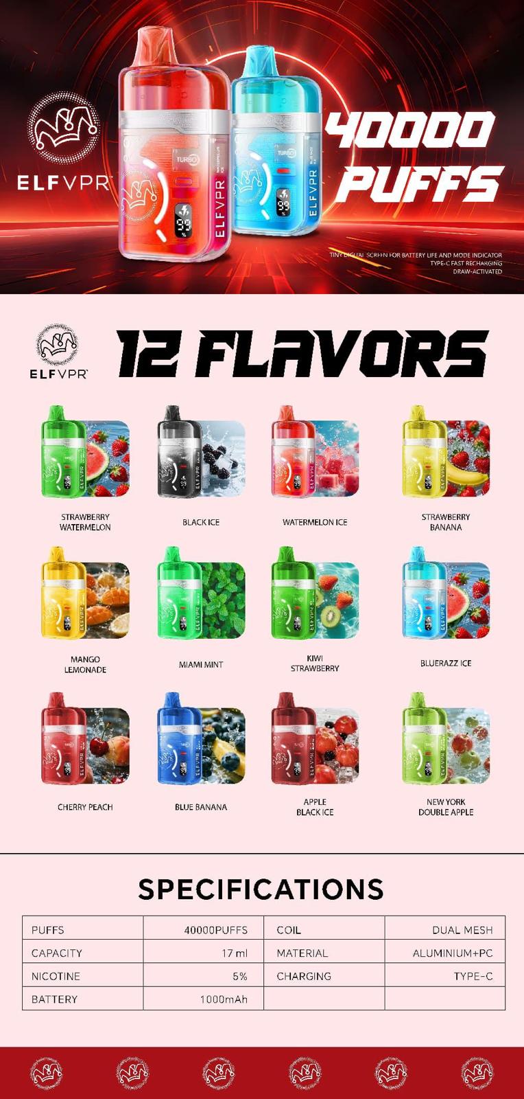 Elf Pro 40,000 Puffs